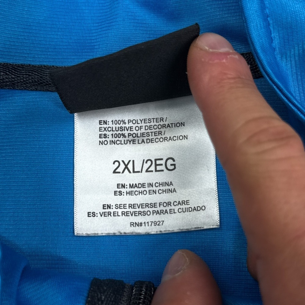 Vintage Y2K AND1 Lightweight Jacket Mens Size 2XLβ XXL Blue Full Zip Embroidered - Picture 8 of 15